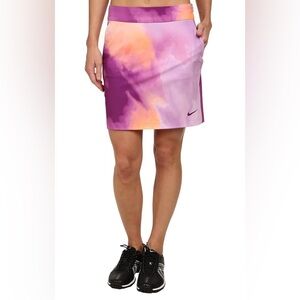 Nike Golf Dri-Fit Printed Woven Golf Skort Skirt Orange Purple Women’s Size 4